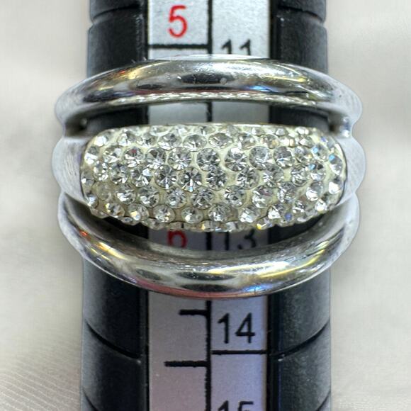 Swarovski Swan Signed Bracelet Earrings Bracelet Brooch Jewelry Set, Pave Stones - Picture 12 of 16